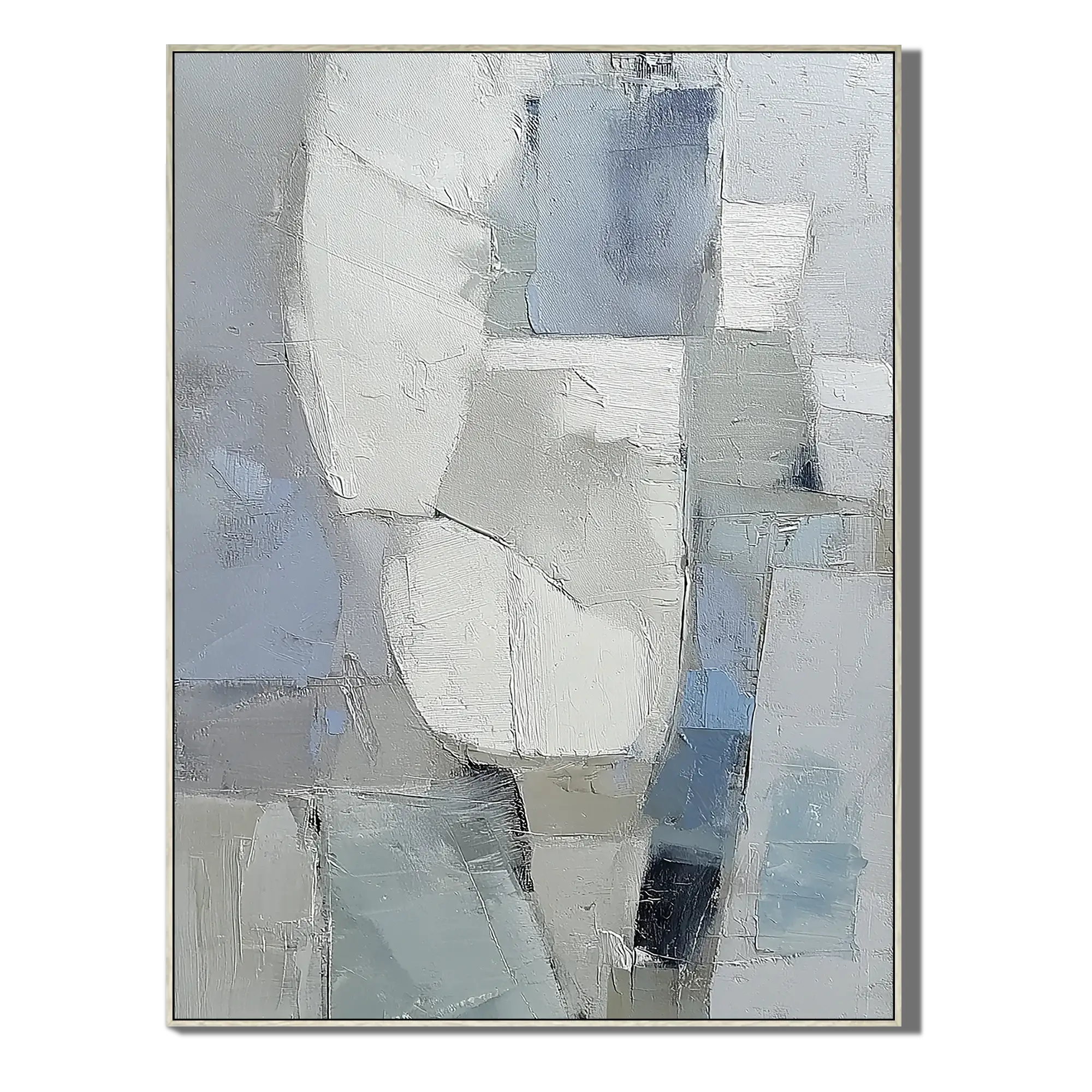 Cerulean Stone Layers Wabi Sabi Wall Art