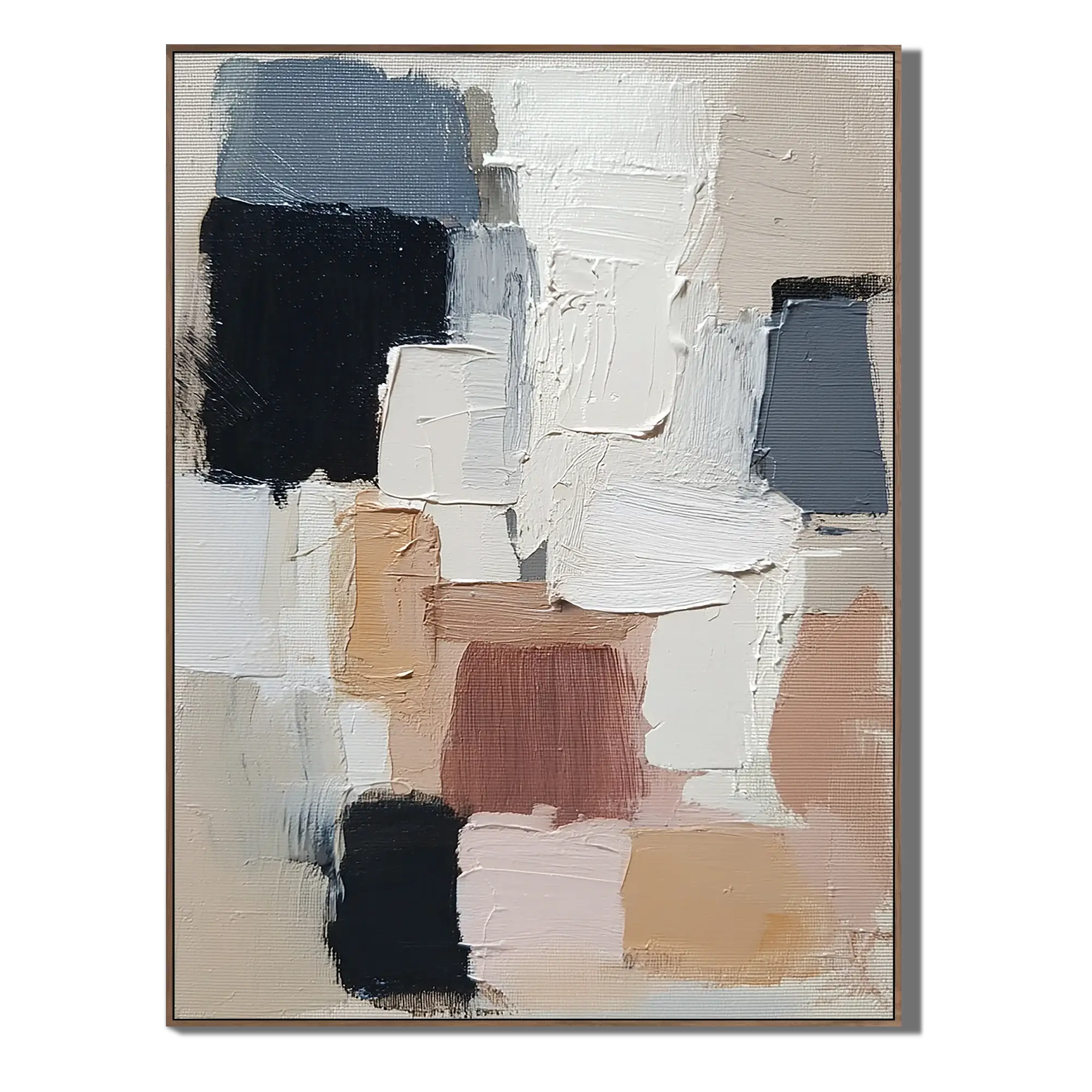 Muted Blockscape Abstract Wall Art