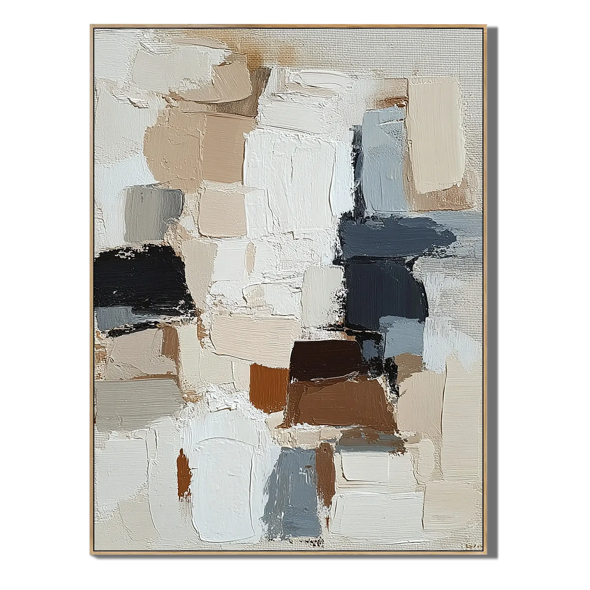 Neutral Mosaic Abstract Wall Art