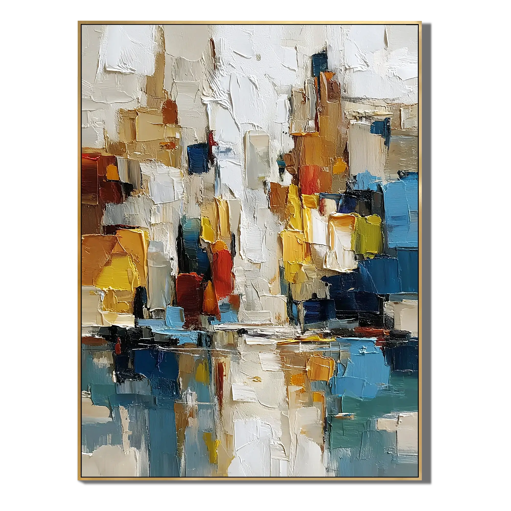 Vibrant Abstract City Skyline Art