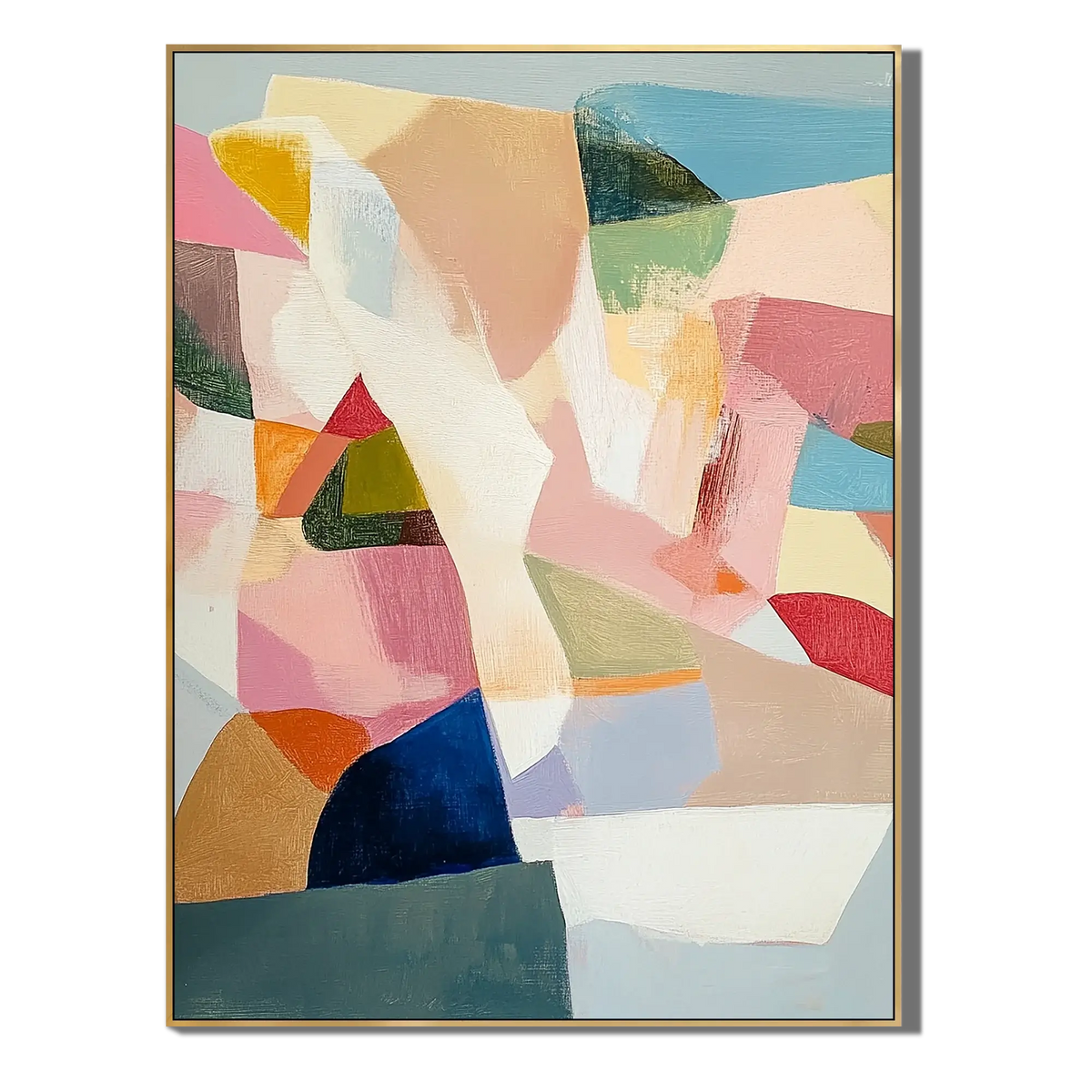 Colorful Patchwork Geometric Wall Art