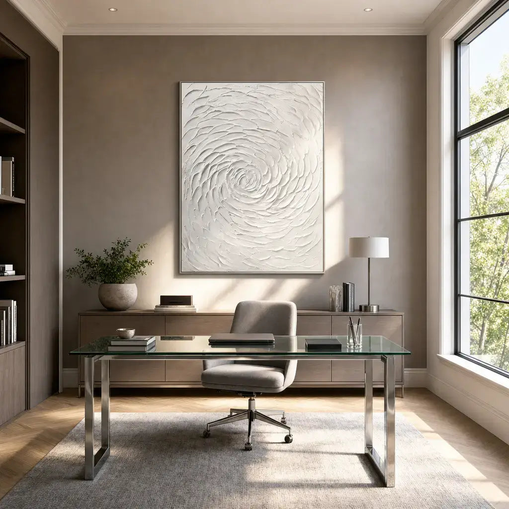 White Gyre Wabi Sabi Painting