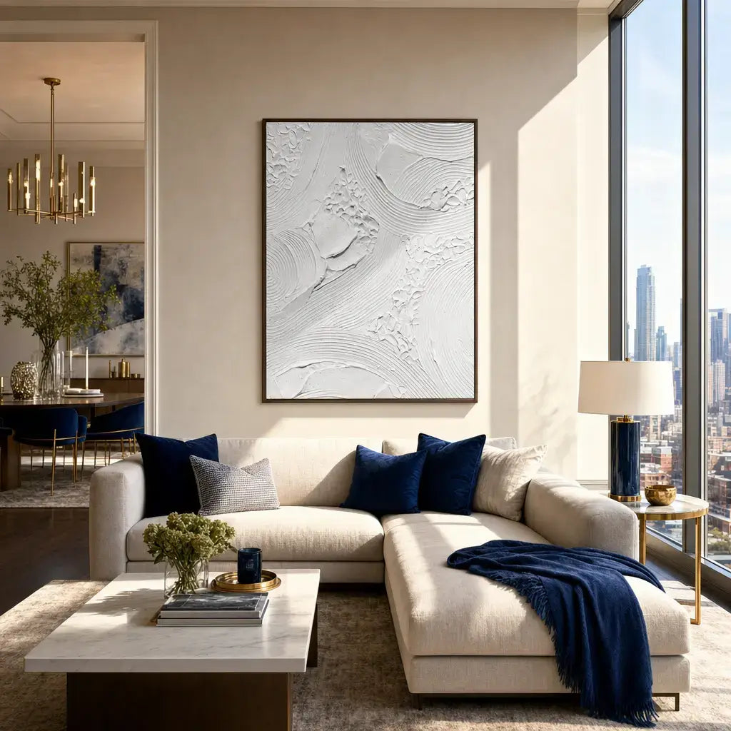 White Relief Forms Wabi Sabi Art