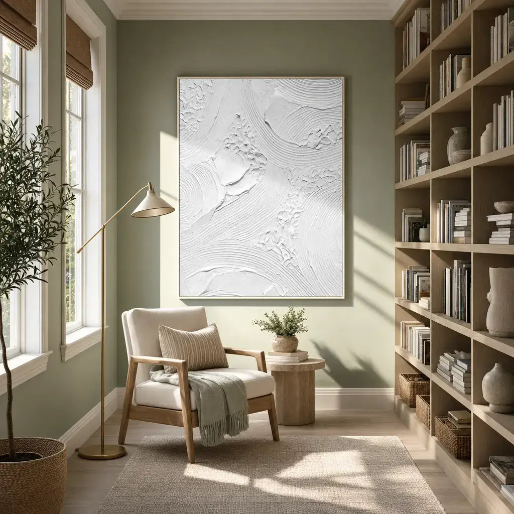 White Relief Forms Wabi Sabi Art
