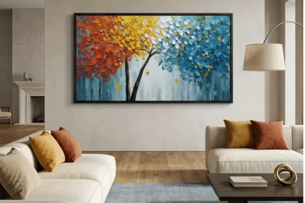 8 Hand-Painted Oil Painting Ideas for Large Living Room Walls