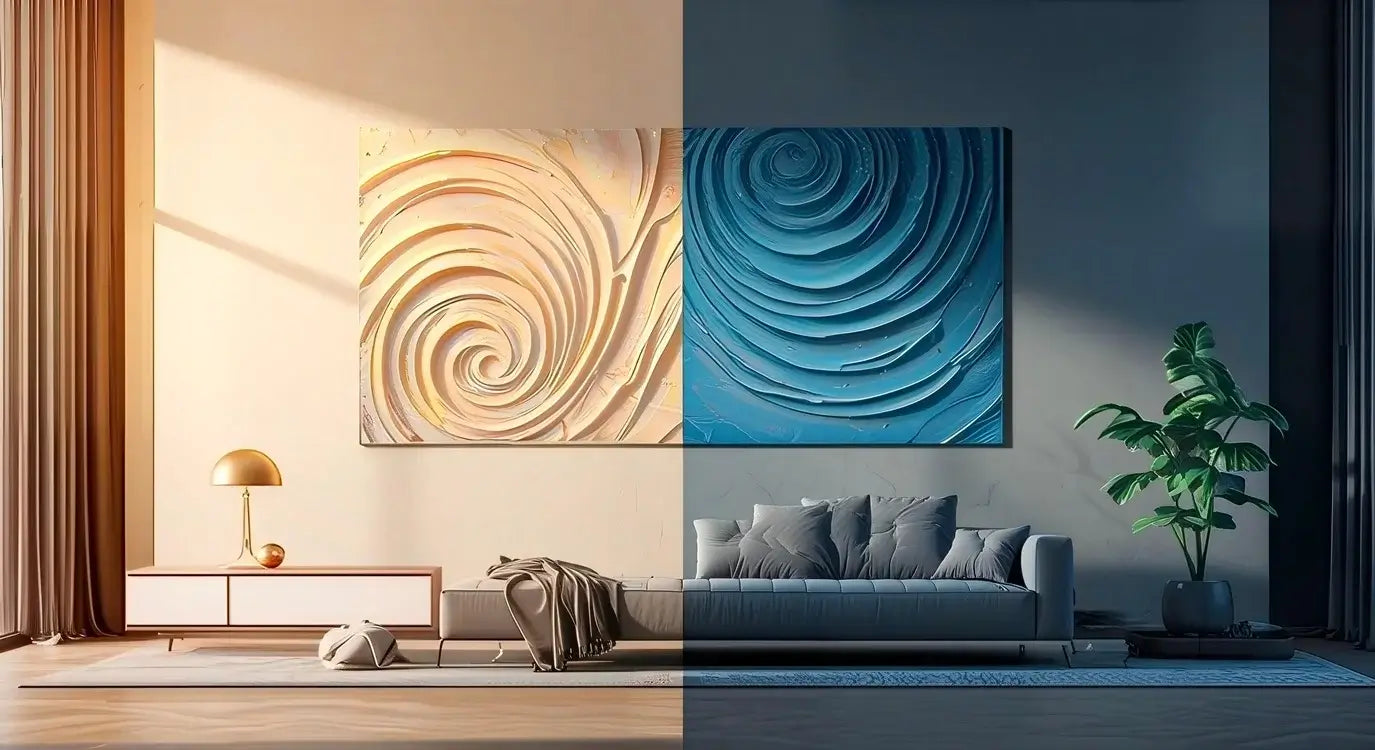 How Light Transforms Textured Wall Art Throughout the Day
