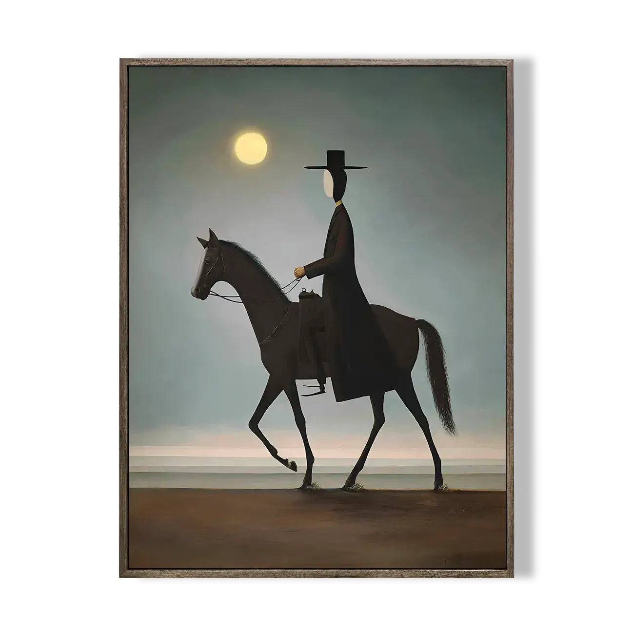 Surreal Rider Under Full Moon