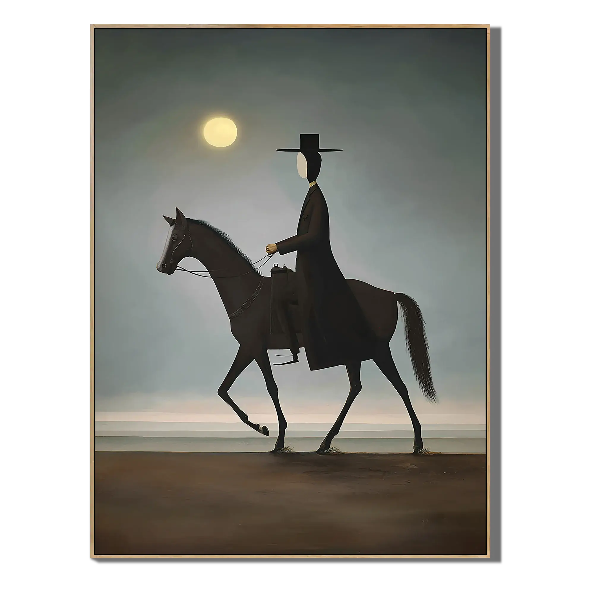 Surreal Rider Under Full Moon