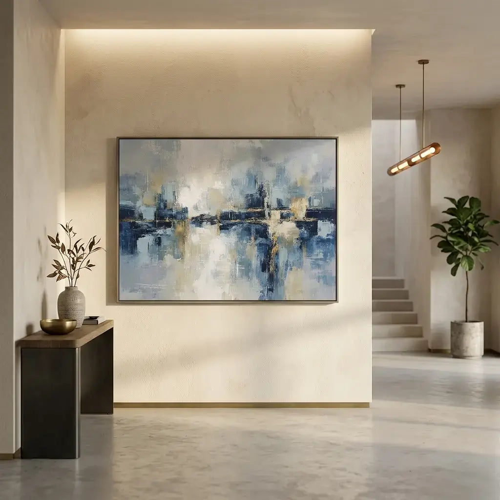 Urban Water Gleam Abstract Wall Art