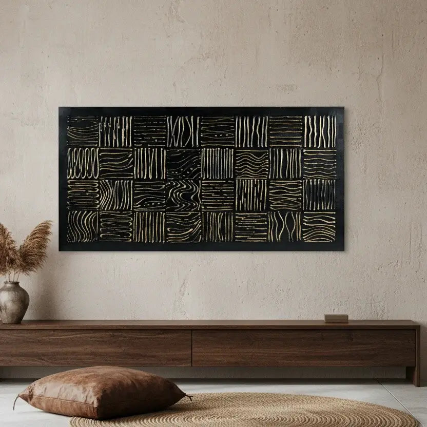 Wabi-Sabi Textured Oil Painting for Walls #CJH001