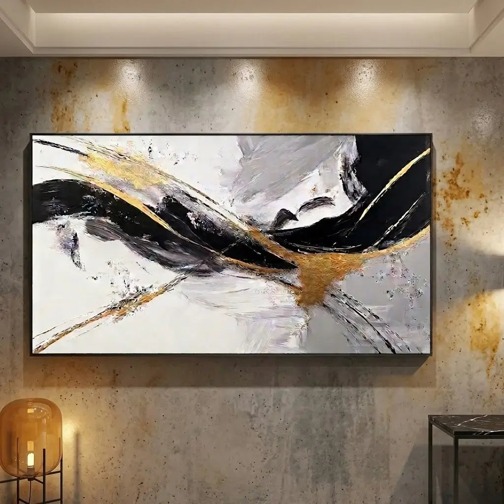 Gilded Swirls Abstract Wall Art