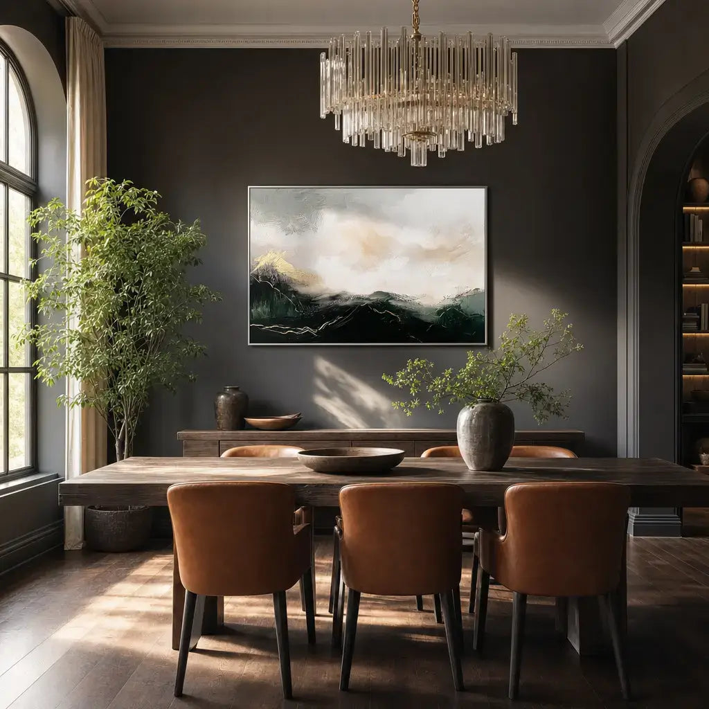 Gilded Peaks Abstract Wall Art