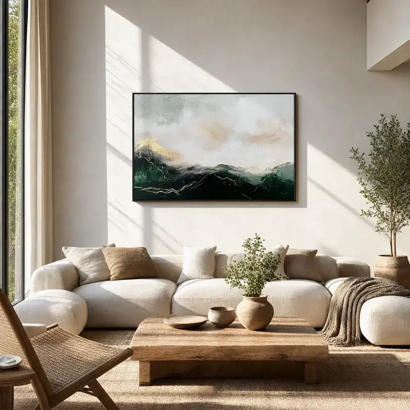 Gilded Peaks Abstract Wall Art