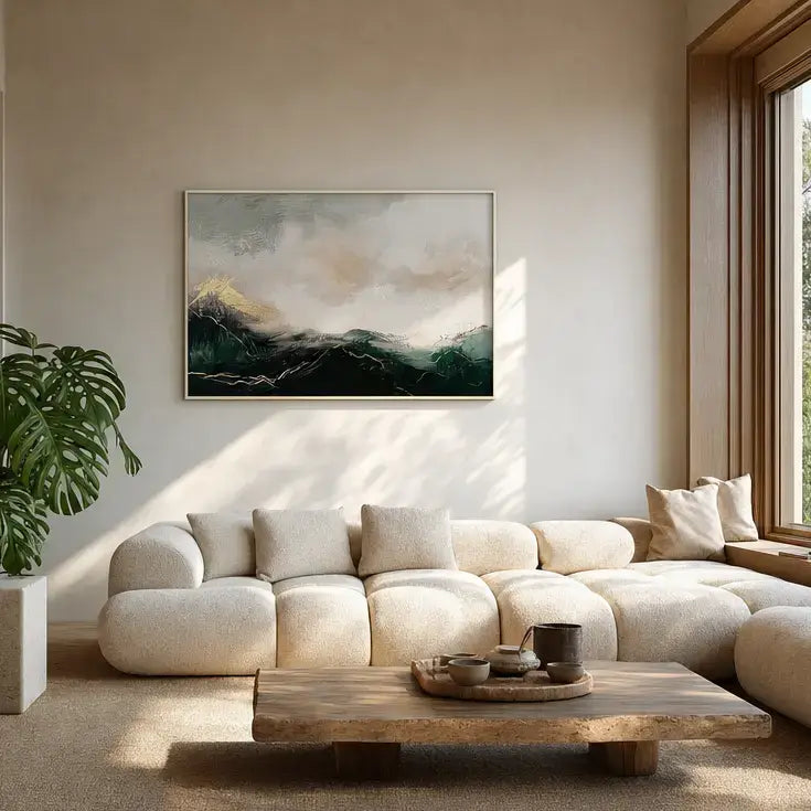 Gilded Peaks Abstract Wall Art