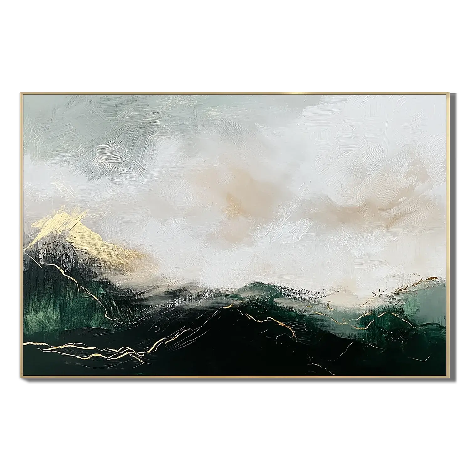 Gilded Peaks Abstract Wall Art