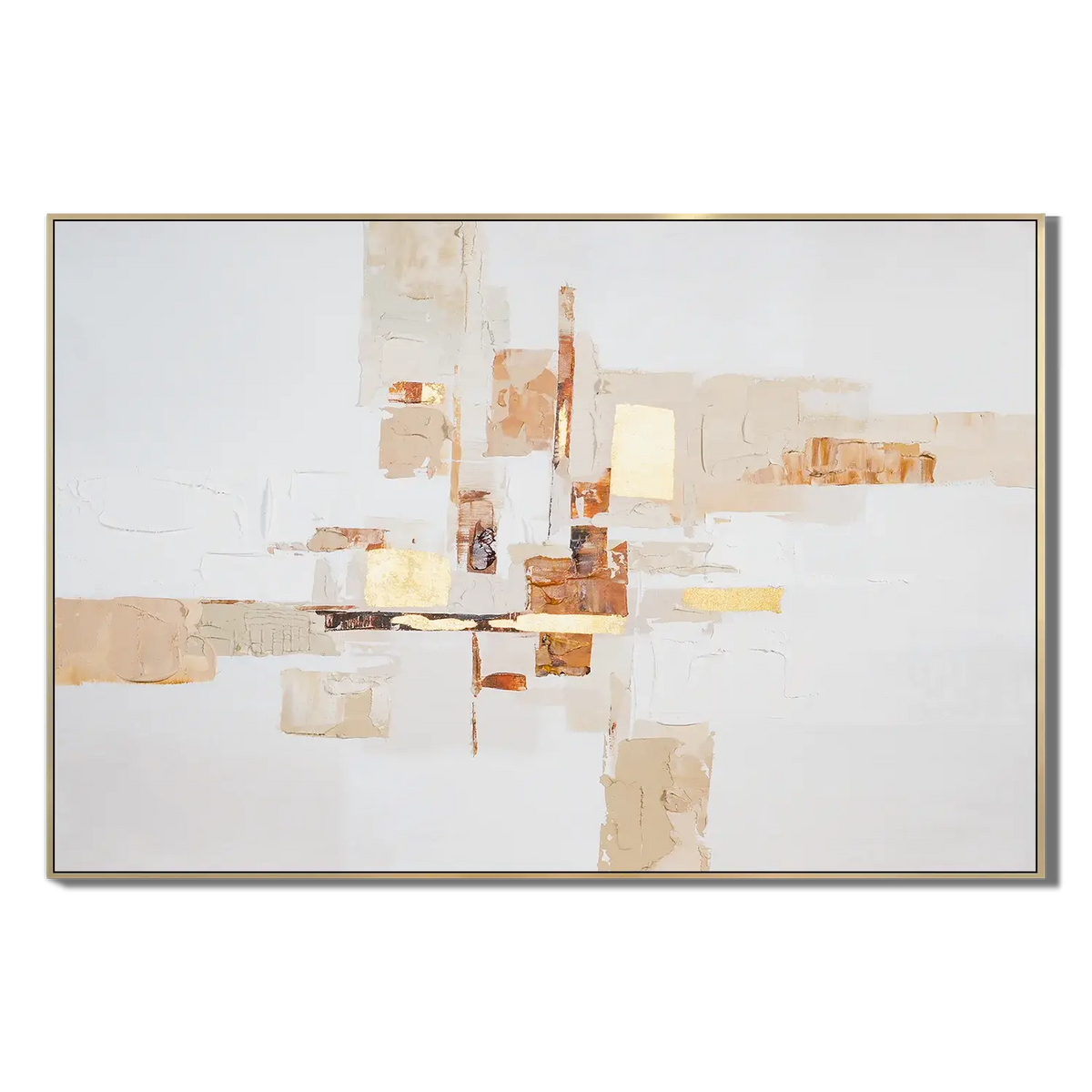 Gilded Polished Facets Abstract Wall Art