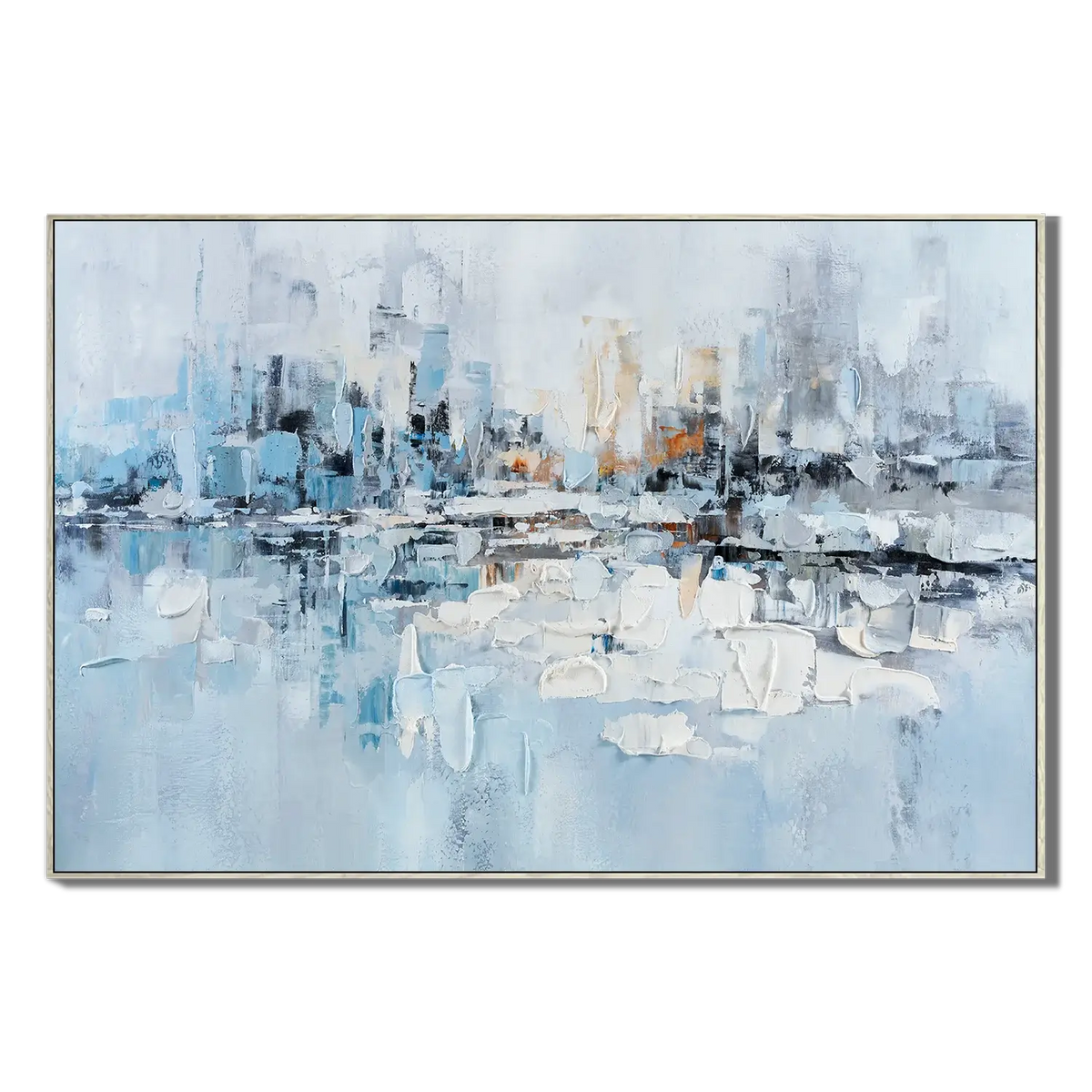 Urban Water Reflection Abstract Wall Art
