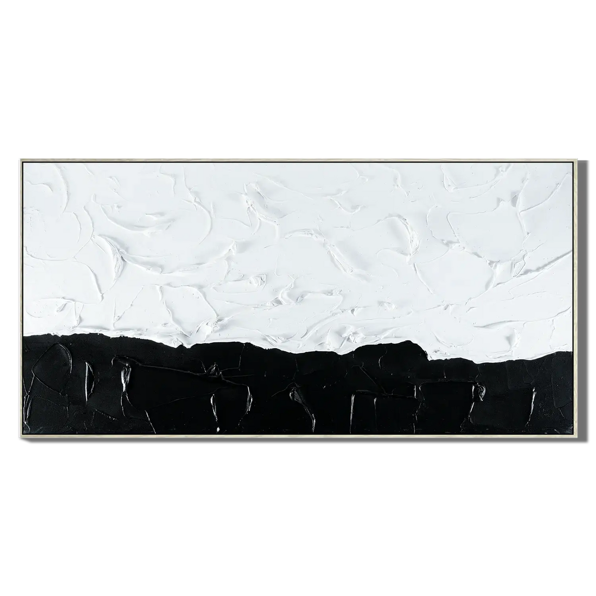 Ebony Frosty Ridge Abstract Wall Art