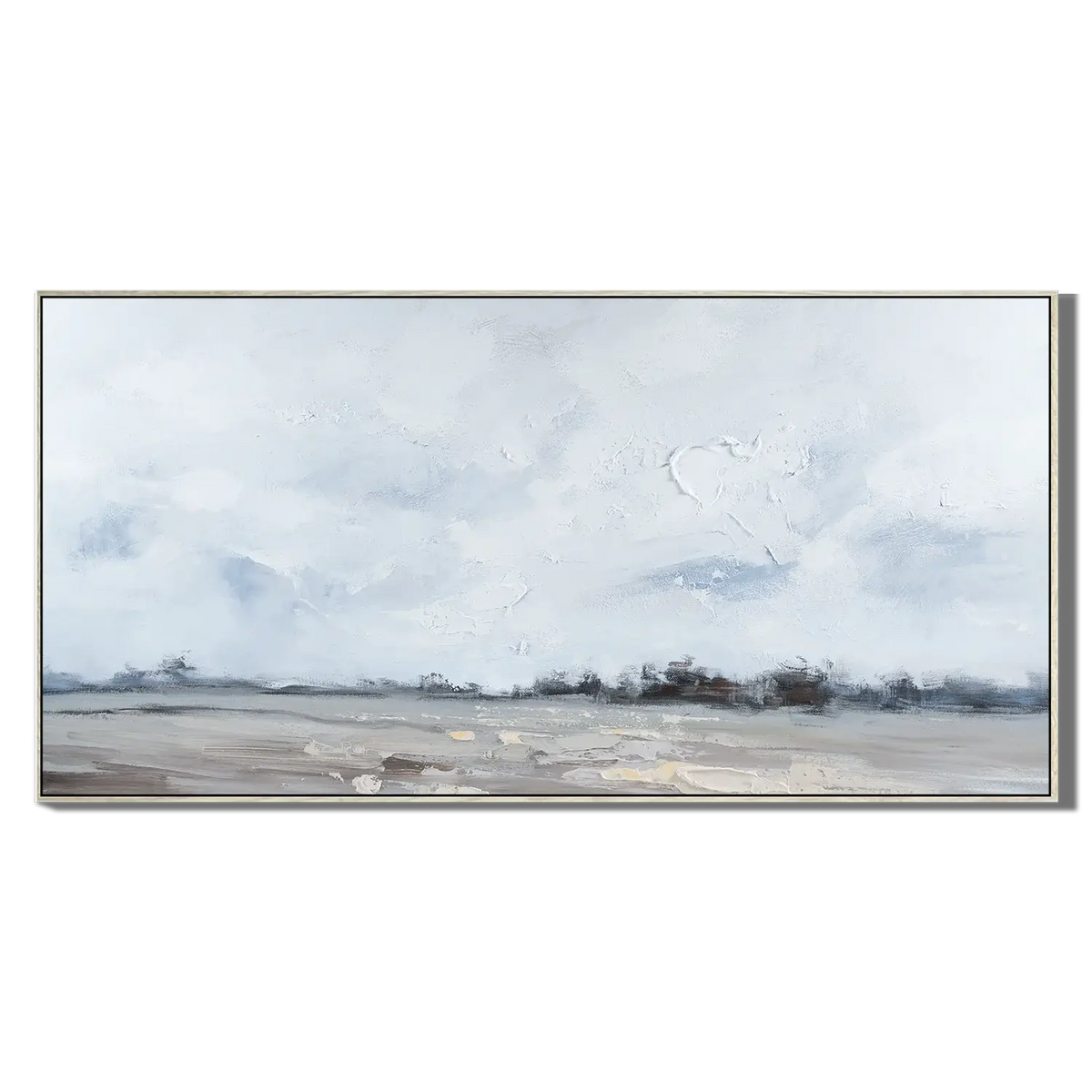 Misty Cloud Horizon Abstract Wall Art