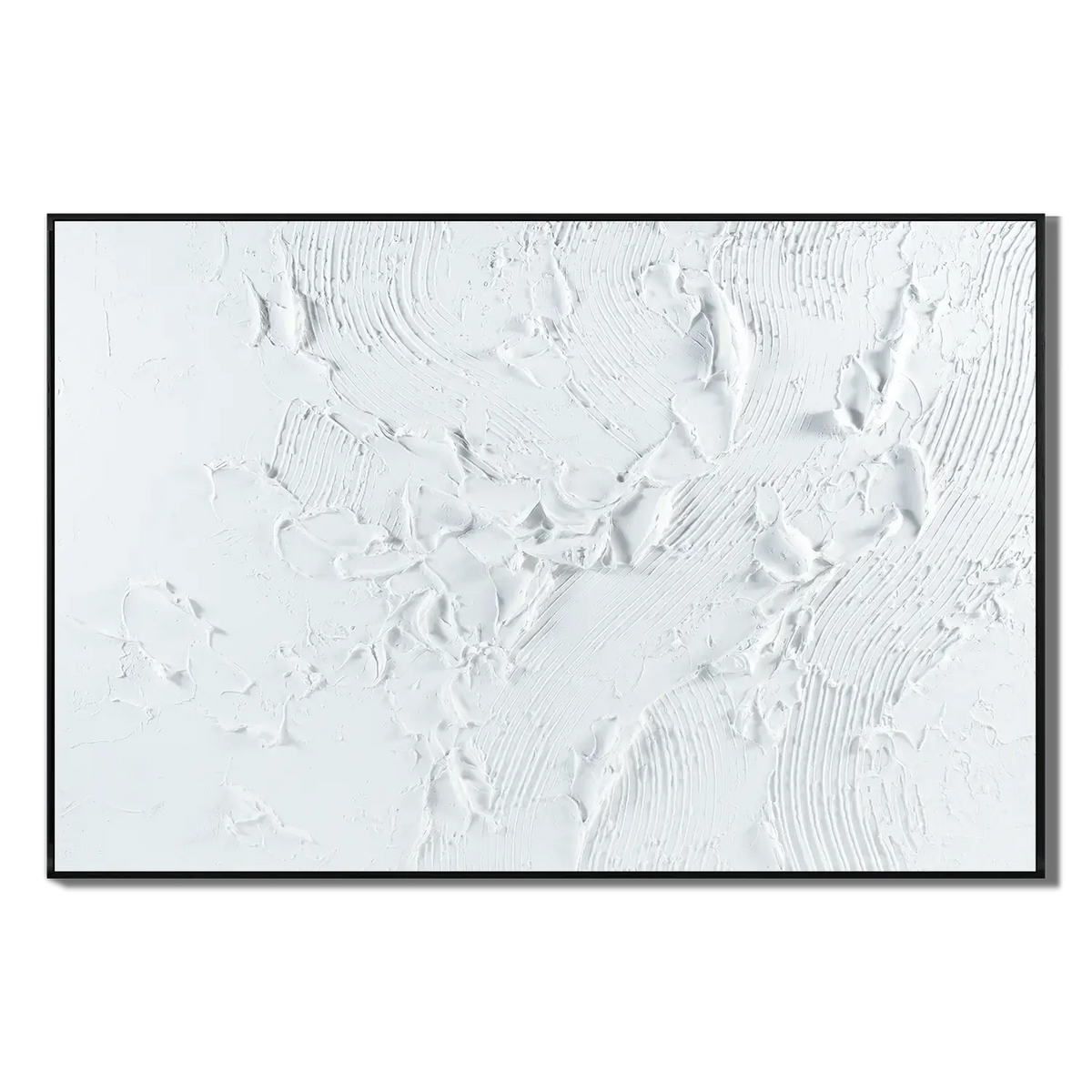 White Fluid Shapes Abstract Wall Art