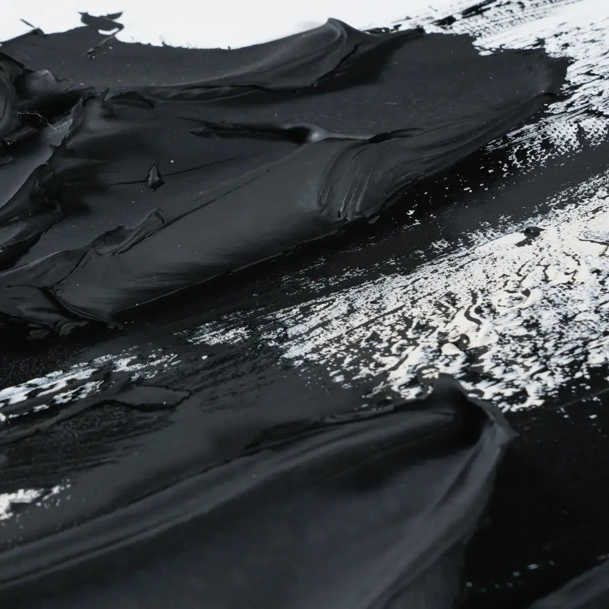 Black and White Abstract Painting #CXH044