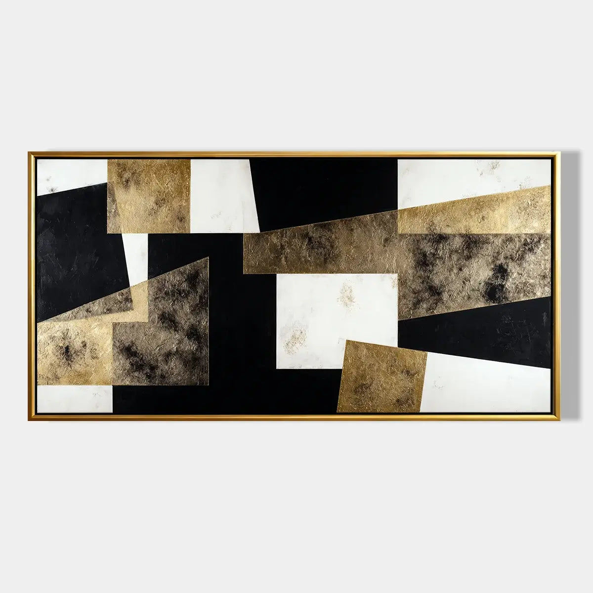 Black and Gold Abstract Art #CXH059