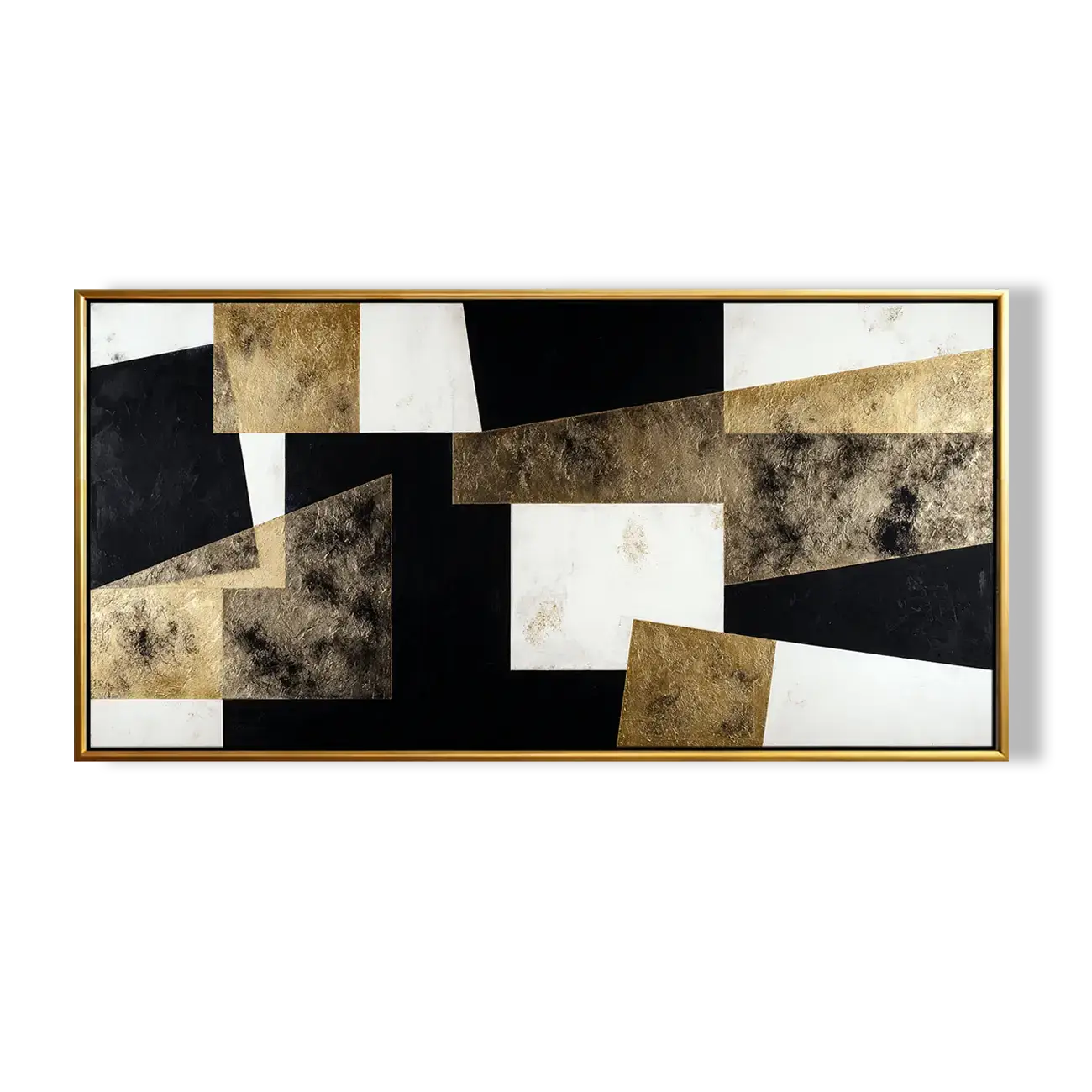 Black and Gold Abstract Art #CXH059