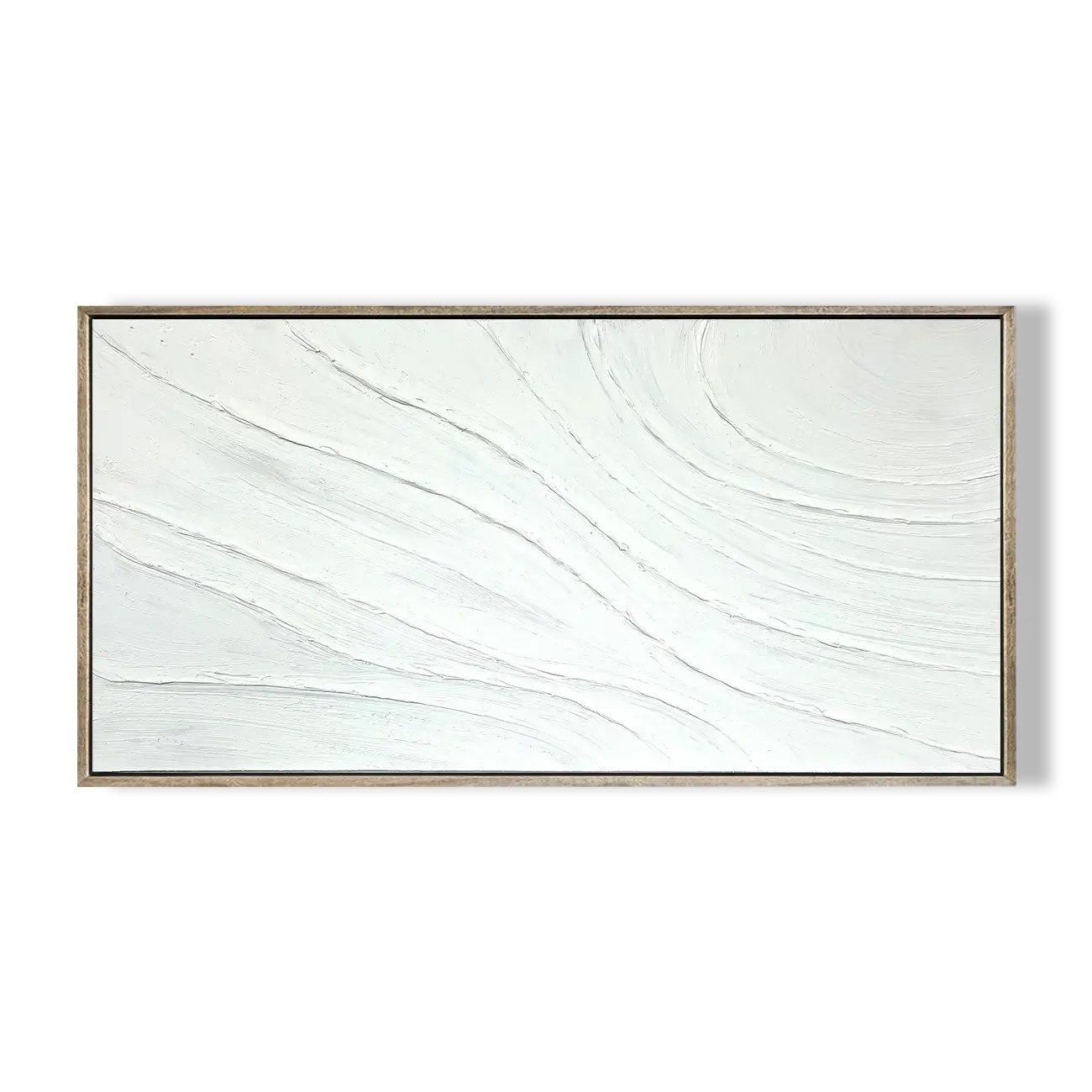 Minimalist White Texture Wave Art #CXH074