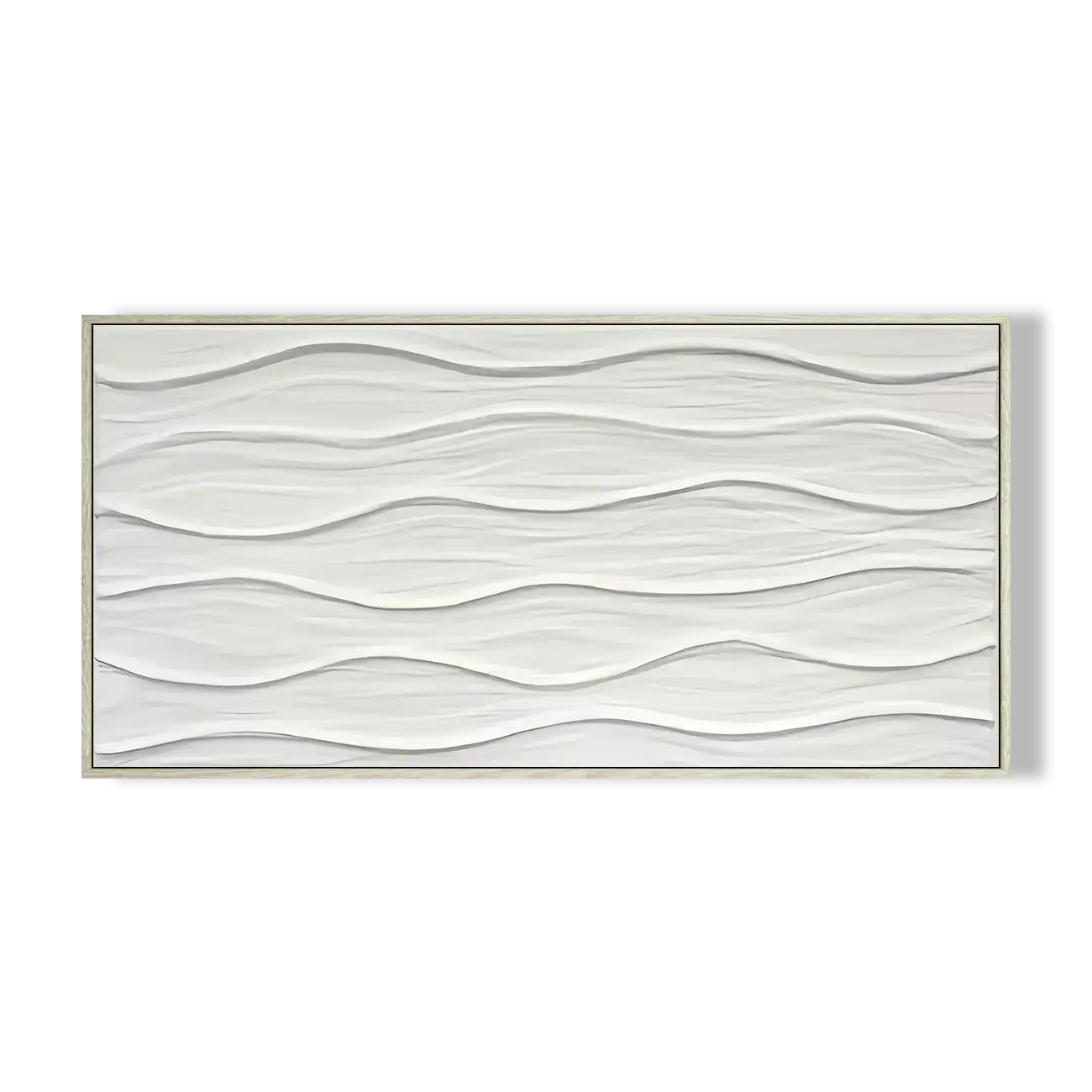 Decorative wall panel with wavy pattern on a white background