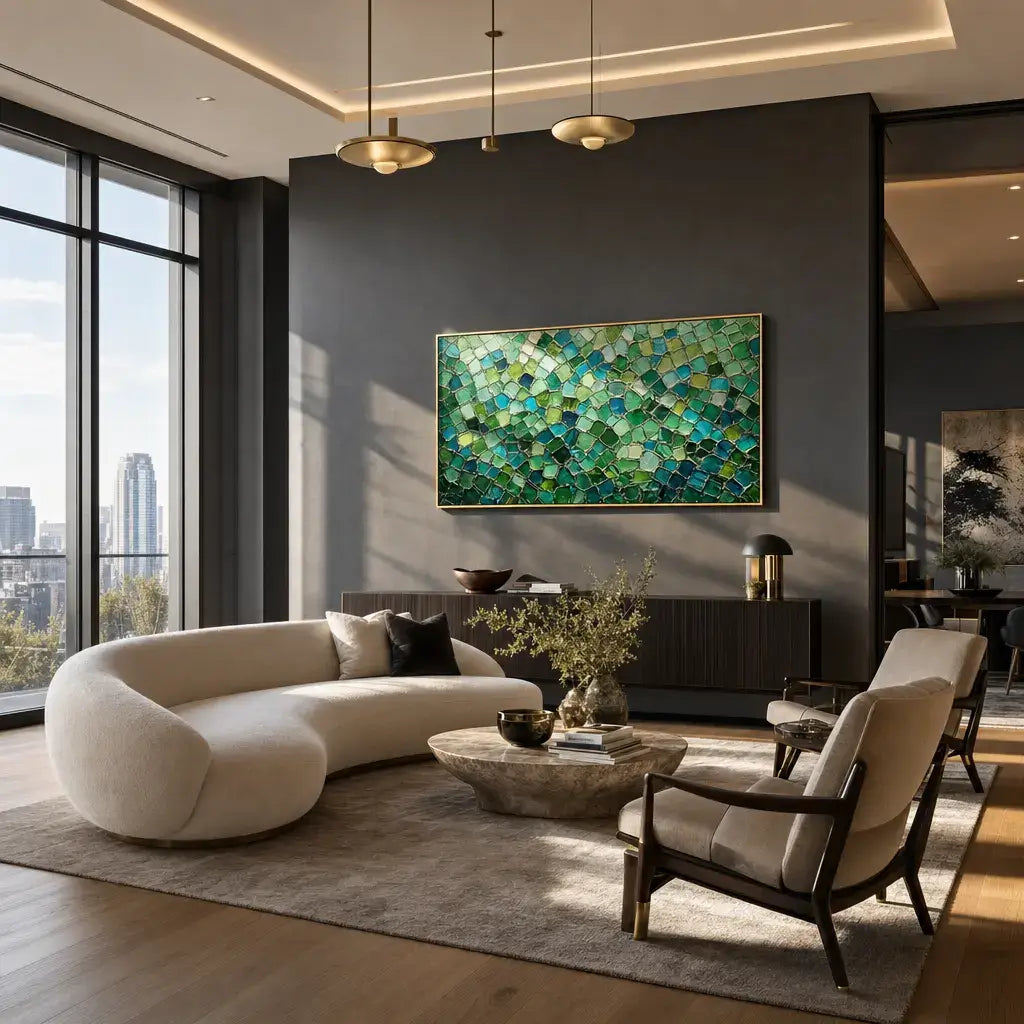 Verdant Gemstone Mosaic