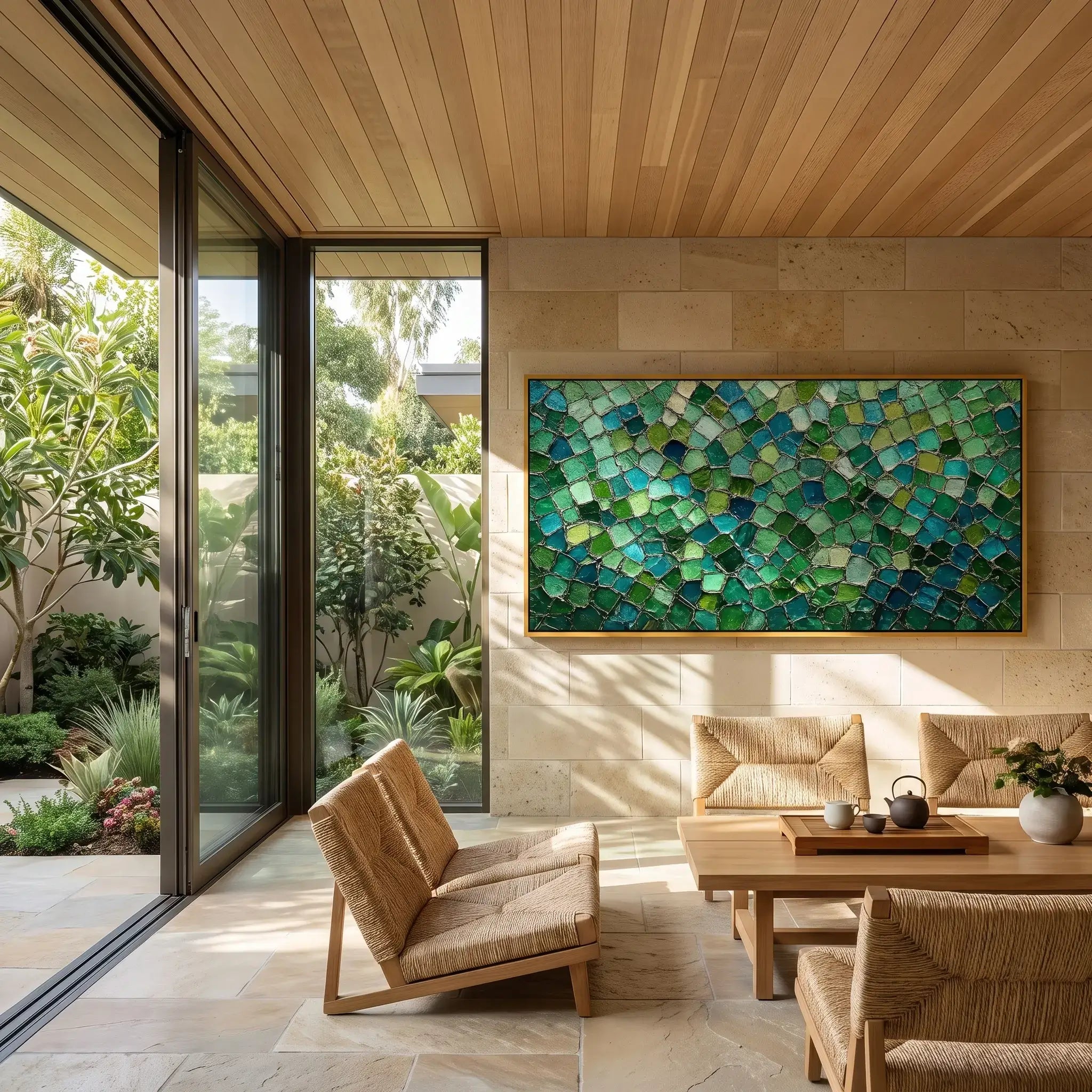 Verdant Gemstone Mosaic