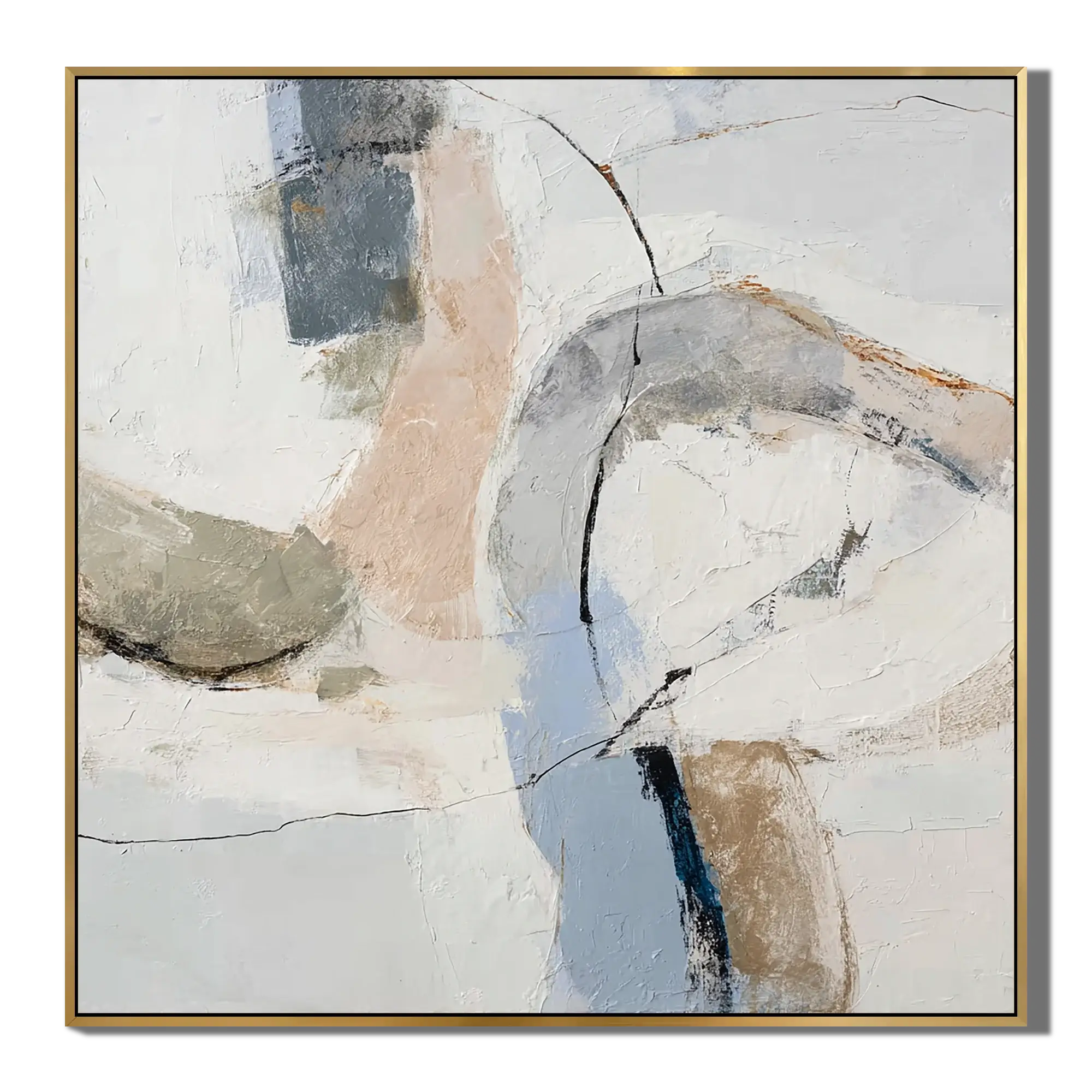 Pale Sediments Abstract Wall Art