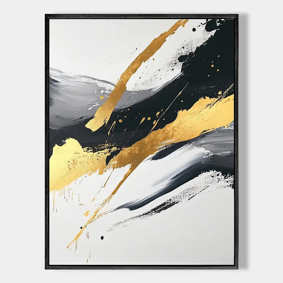 Paint Abstract Canvas Gold #CXV002