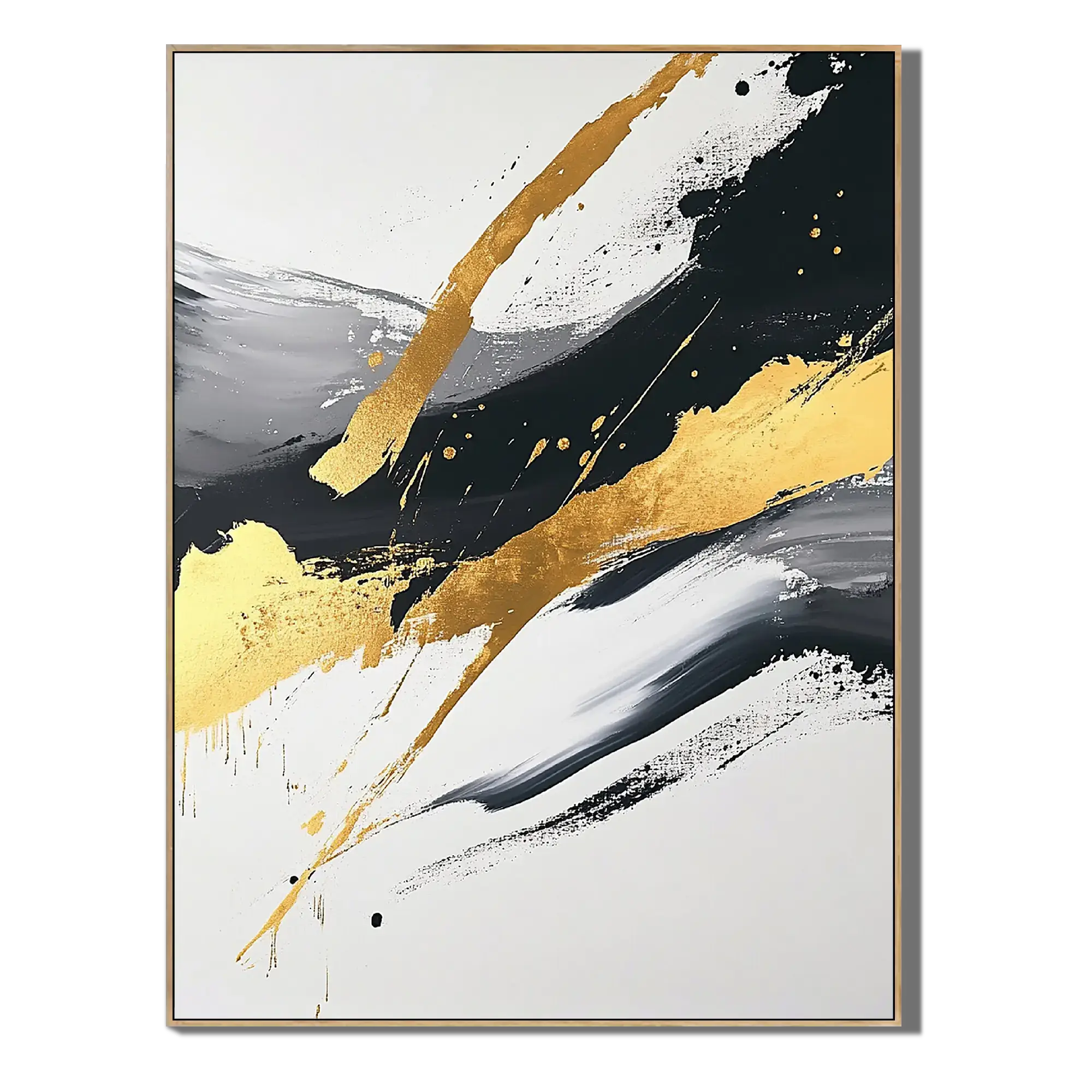 Gilded Stream Abstract Wall Art