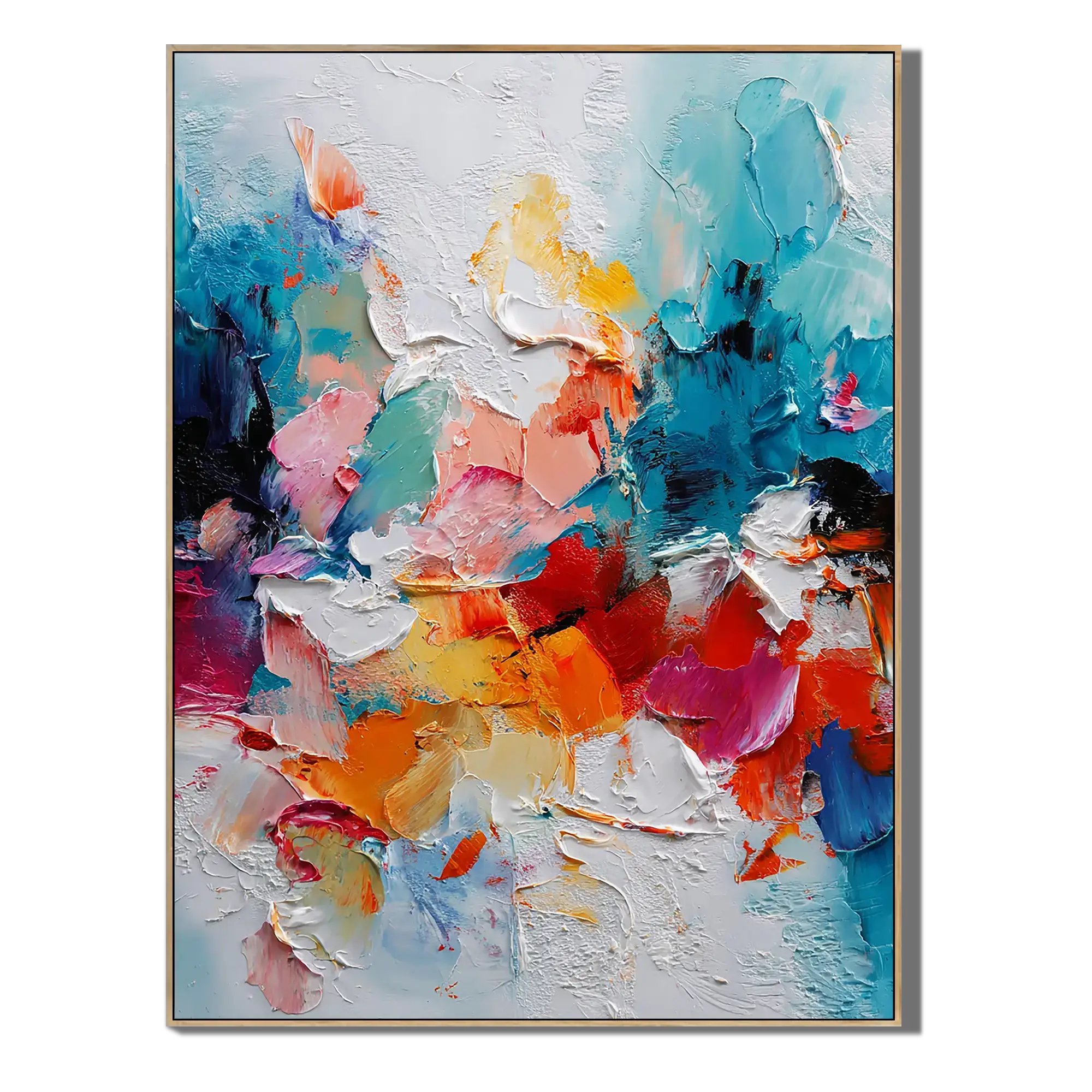 Vibrant Bloom Shapes Abstract Wall Art