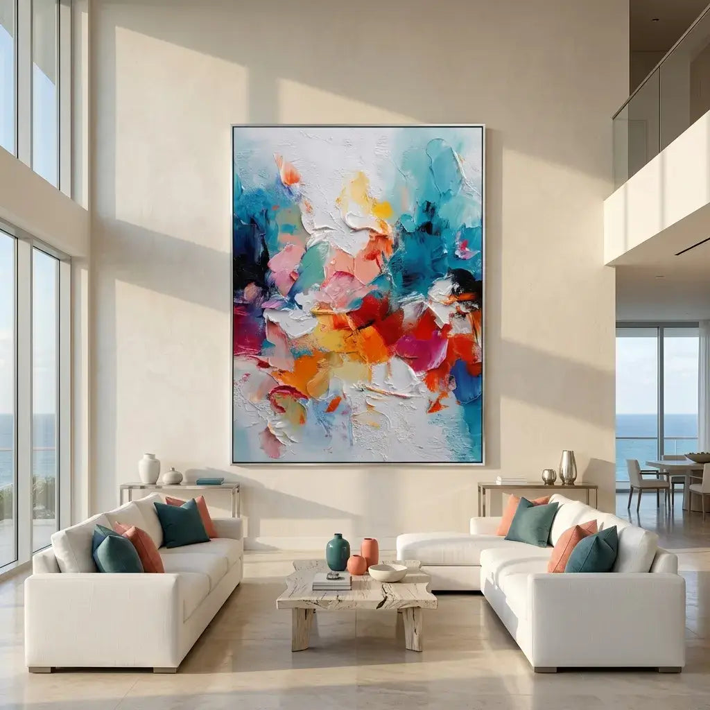 Vibrant Bloom Shapes Abstract Wall Art
