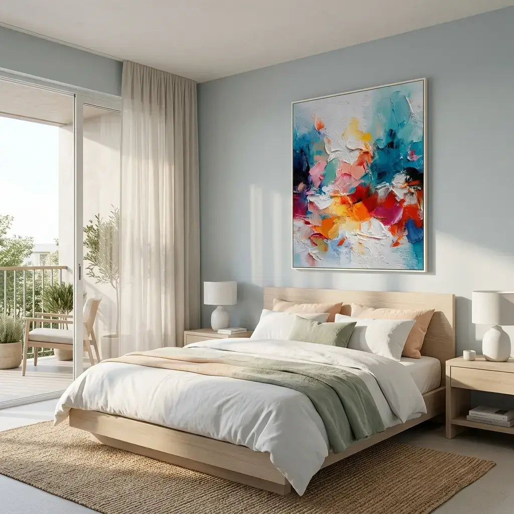 Vibrant Bloom Shapes Abstract Wall Art
