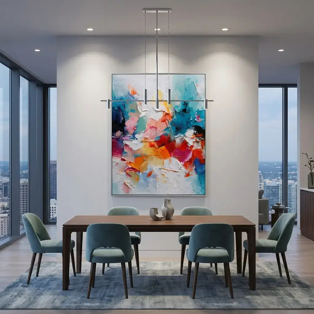 Vibrant Bloom Shapes Abstract Wall Art