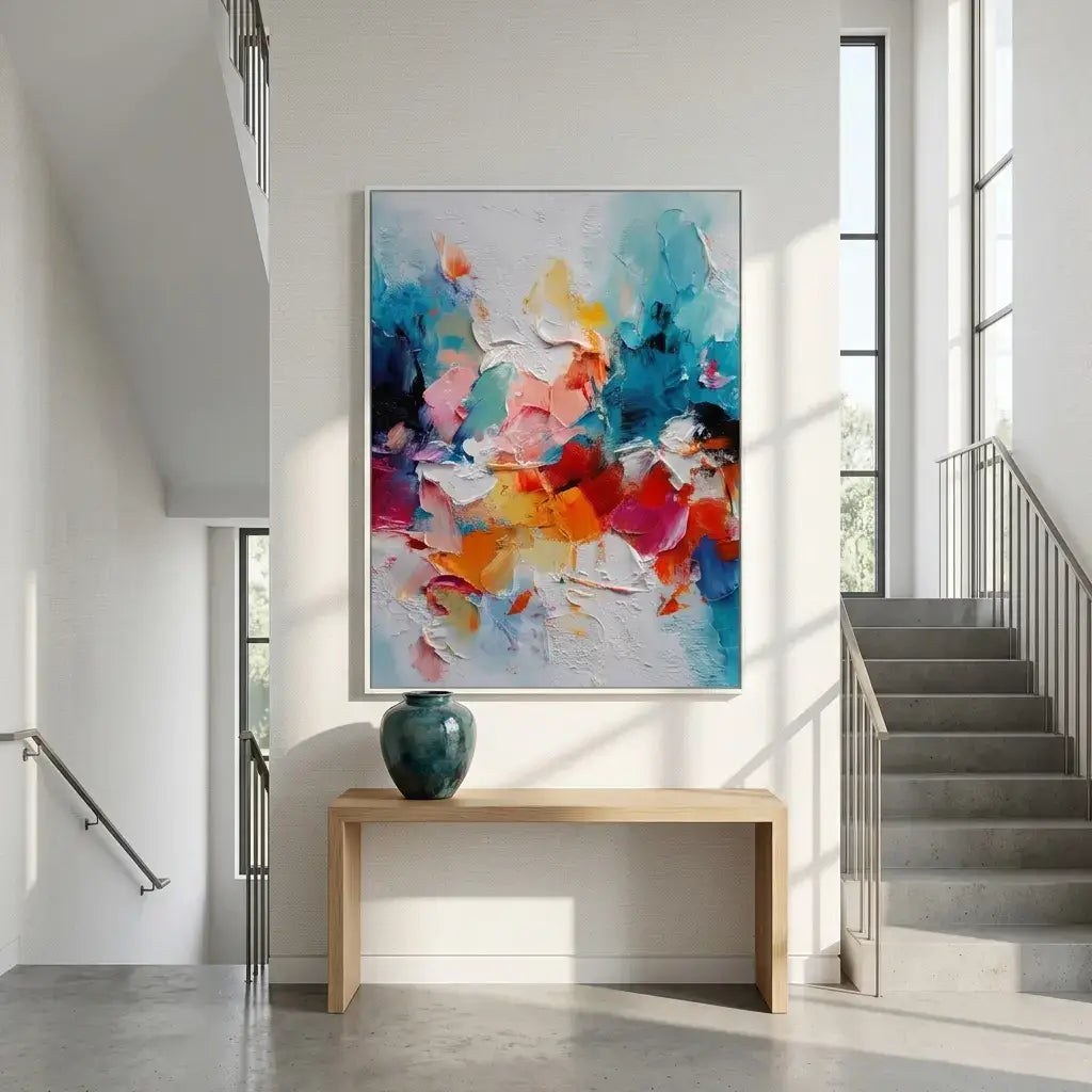 Vibrant Bloom Shapes Abstract Wall Art