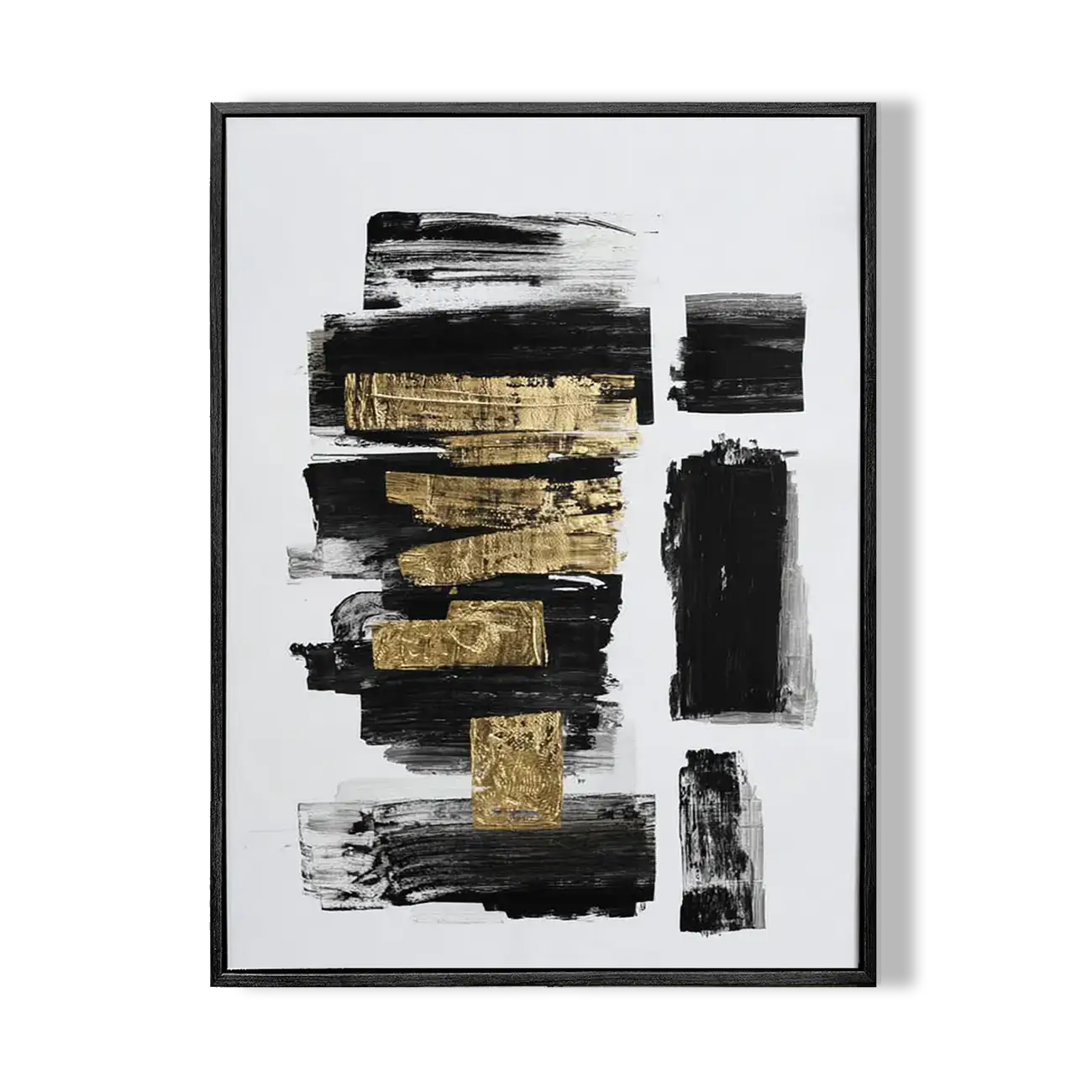 Black And Gold Abstract Painting #CXV014