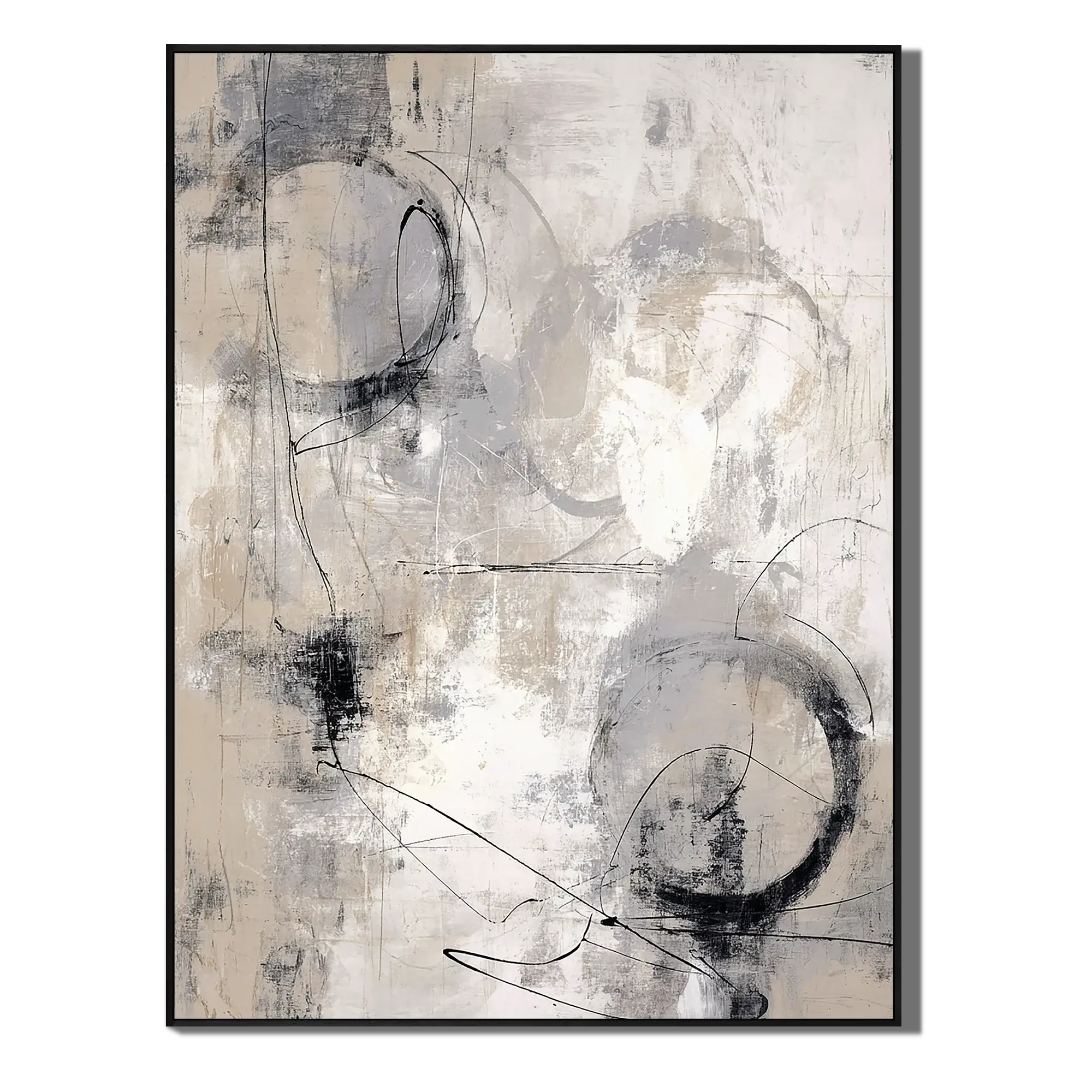 Ash Rings Abstract Wall Art