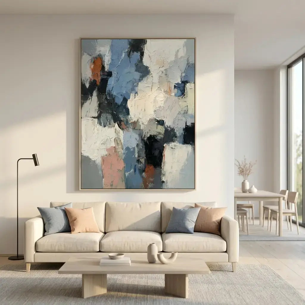 Azure Spark Shards Abstract Wall Art