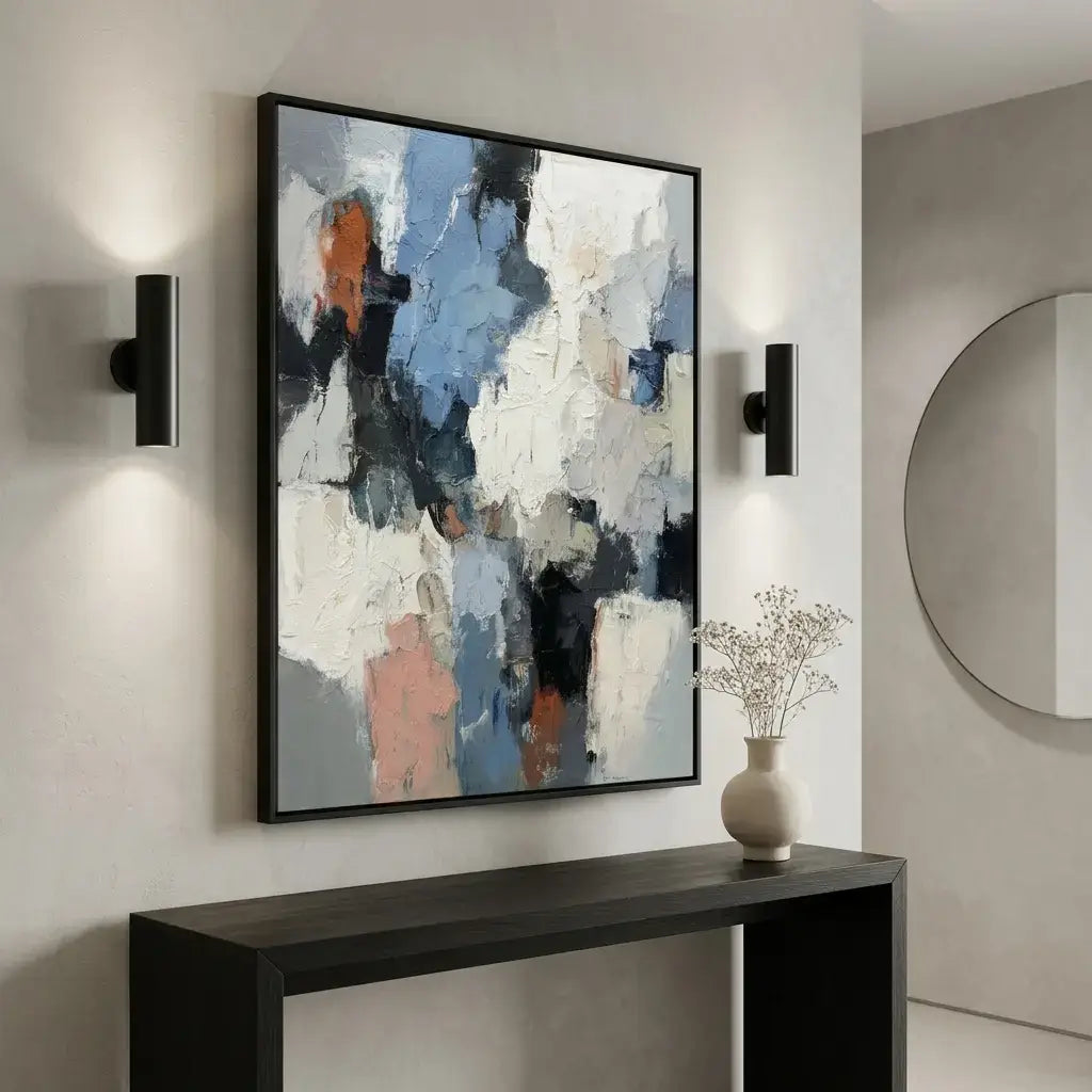 Azure Spark Shards Abstract Wall Art