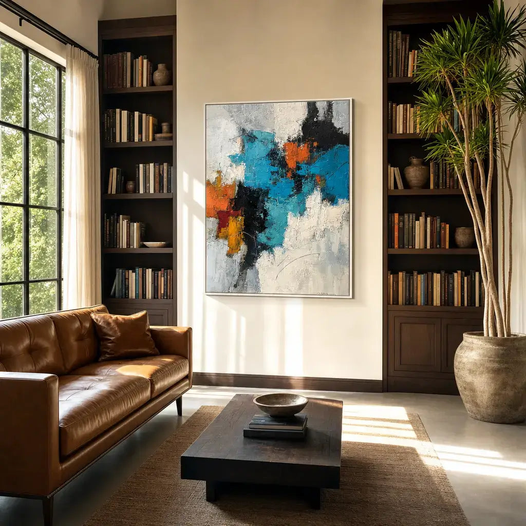 Azure Current Abstract Wall Art