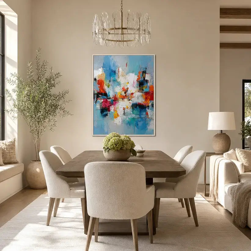 Dynamic City Shapes Abstract Wall Art
