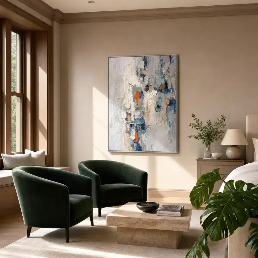 Ochre Cloudscape Abstract Wall Art