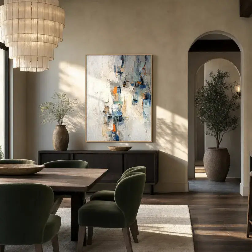 Ochre Cloudscape Abstract Wall Art