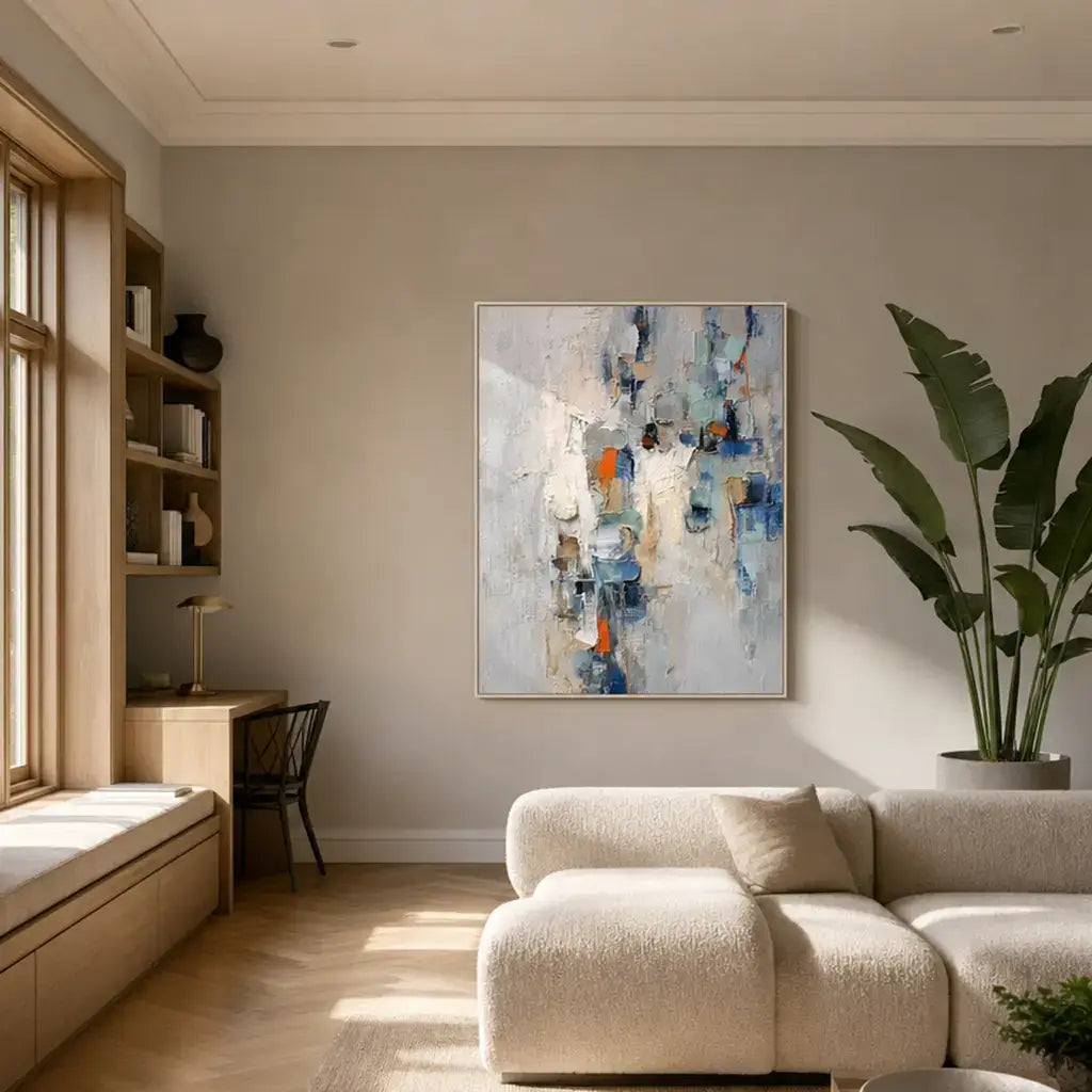 Ochre Cloudscape Abstract Wall Art