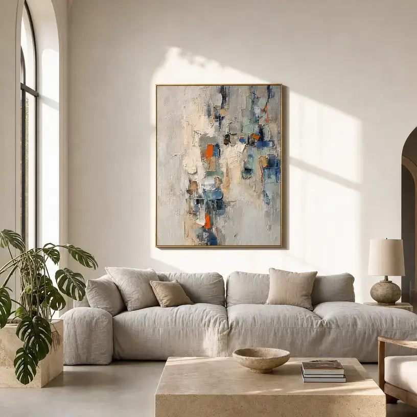Ochre Cloudscape Abstract Wall Art