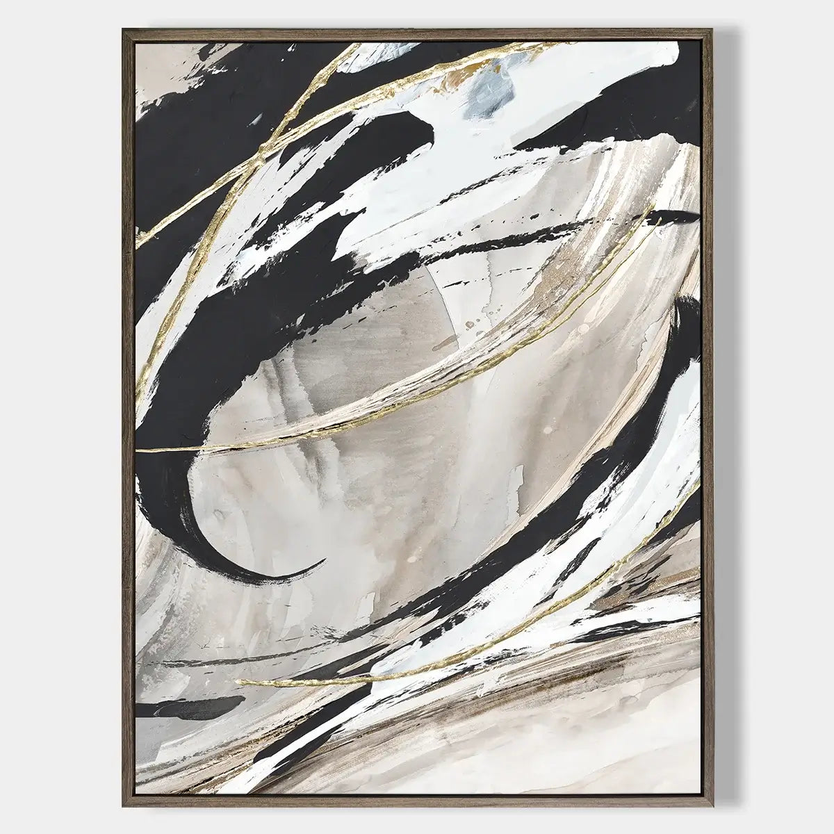 Black Gold Minimalist Painting #CXV050